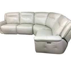 Lenardo 5 Pc. Leather Sofa with 3 Power Recliners