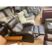 Criss Gray Leather Power Recliner with Power Headrest and USB Power Outlet