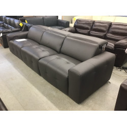 Haigan 3 Pc. Leather Sectional Sofa with 3 Power Recliners