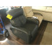Criss Gray & Brown Leather Power Recliner with Power Headrest and USB Power Outlet