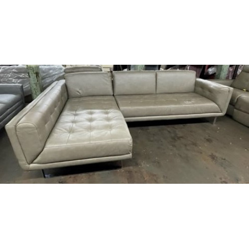 Chateau D'Ax Foster Left Facing Chaise Leather 2 Pc. Sectional
