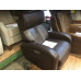 Criss Gray & Brown Leather Power Recliner with Power Headrest and USB Power Outlet