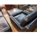 Simon Li Alfera 3-Piece Leather Set with Ottoman