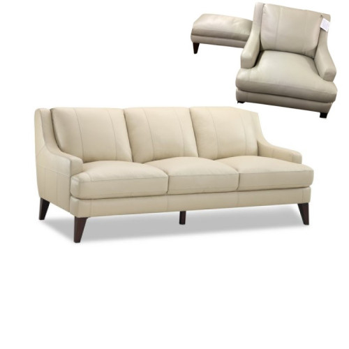 Jazaria Leather Chair and Ottoman Set