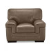 Myars Set - Brown Leather Sofa, Chair, Ottoman