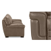 Myars Set - Brown Leather Sofa, Chair, Ottoman