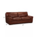 Myars Cognac Leather Sofa & Ottoman
