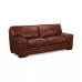 Myars Cognac Leather Sofa & Ottoman