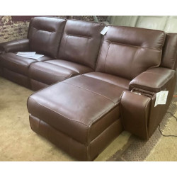 Hansley 3pc Zero Gravity Leather Sectional Recliner
